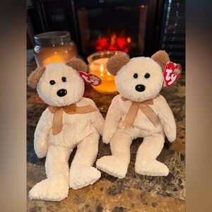 🧸 Ty Beanie Baby Huggy Bear Pair 2000 Twin Plush Collectibles